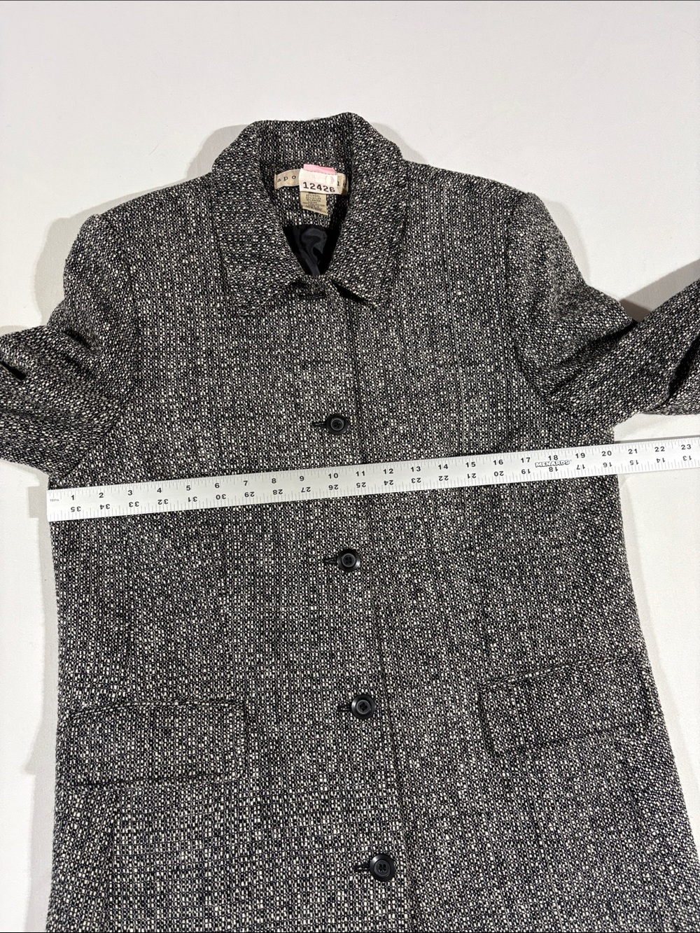 Apostrophe Mid-Length Tweed Coat - Tailored Button-Front 16 - Picture 11 of 16